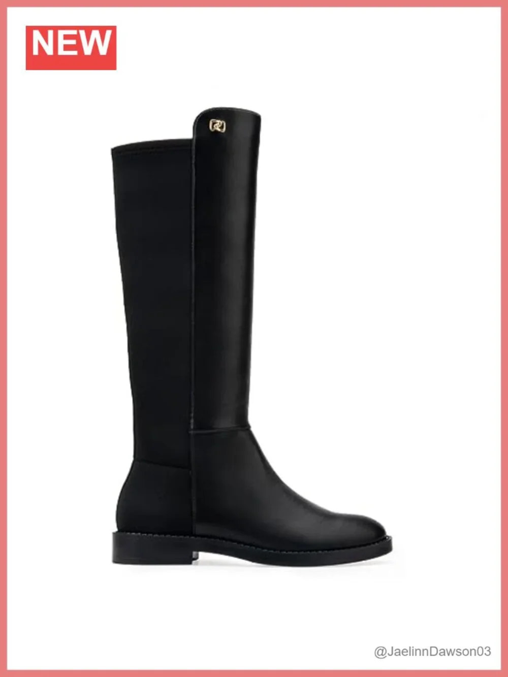 Knee-High Faux Leather Boots with Removable Footbed